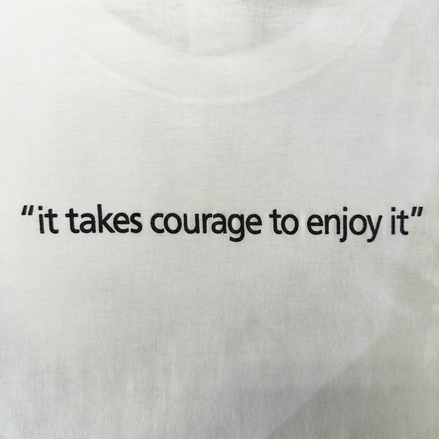 【Bjork】 ビョーク MONOCHROME FACE OVP it takes courage to enjoy it BRIGHTGREENタグ Vintage Tシャツ L