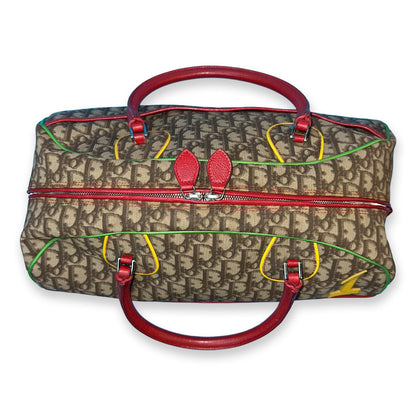 Christian Dior Trotter Boston Bag, Rasta Print PVC Boston Bag