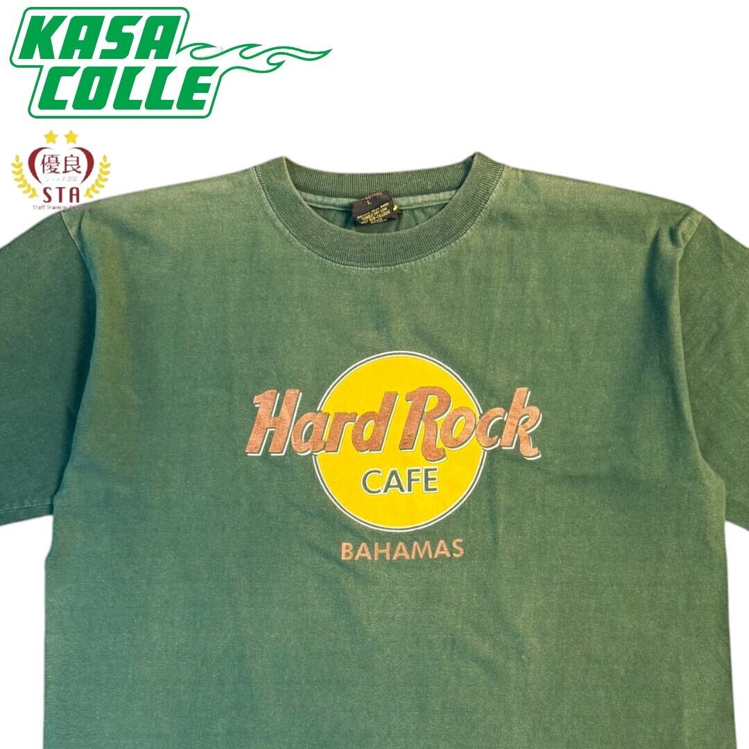 【HardRockCafe】ハードロックカフェ BAHAMAS Vintage Tシャツ グリーン L