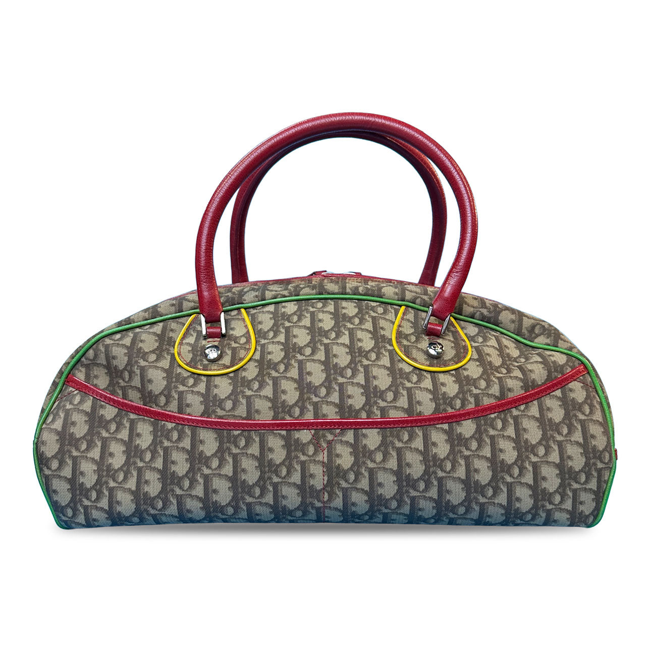 Christian Dior Trotter Boston Bag, Rasta Print PVC Boston Bag