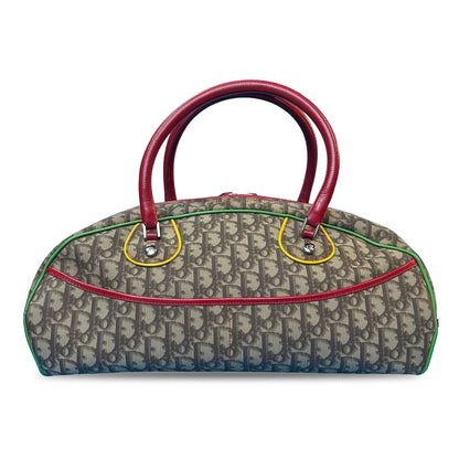 Christian Dior Trotter Boston Bag, Rasta Print PVC Boston Bag