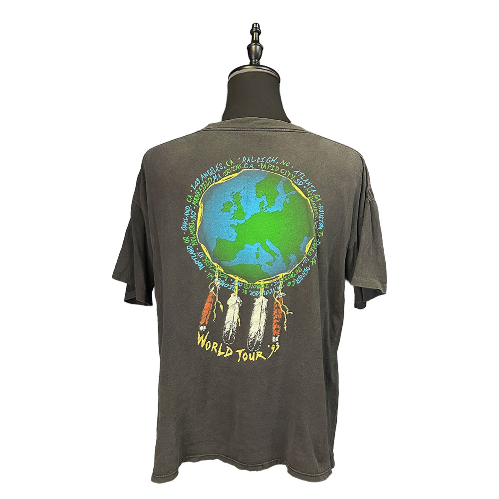 NEIL YOUNG "with Booker T and the MG's World Tour '93" 90's Vintage T-shirt, Size XL