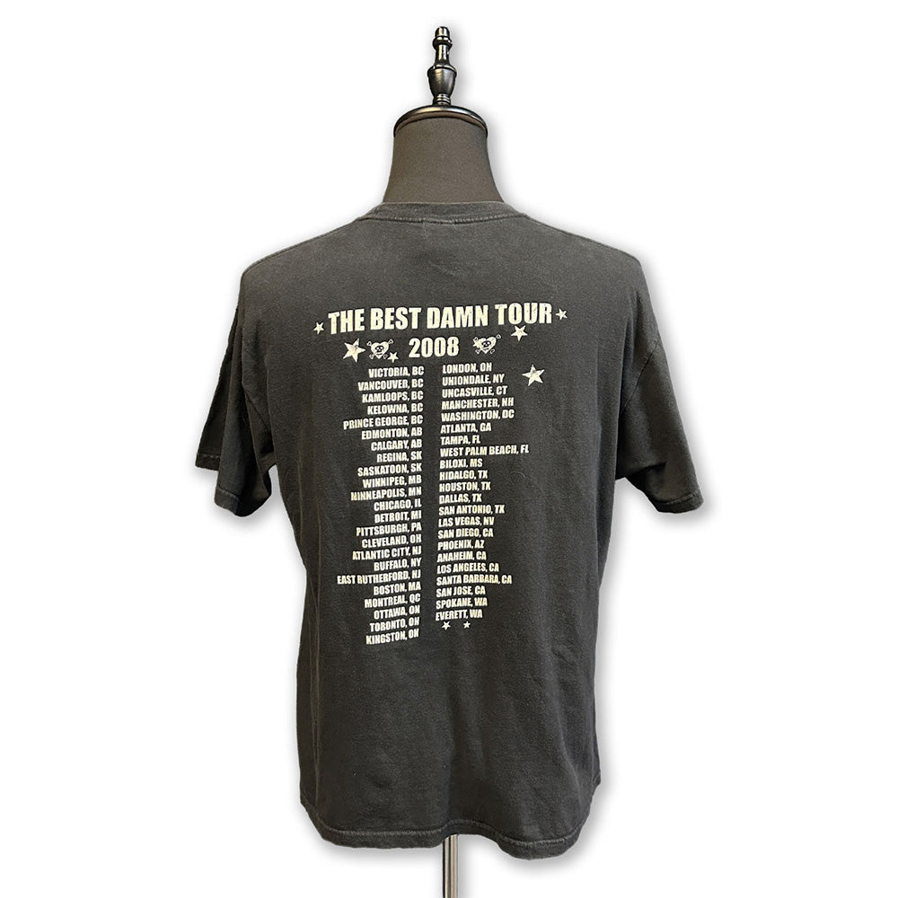 [AVRIL LAVIGNE] Avril Lavigne "THE BEST DAMN TOUR 2008" Vintage T-shirt, Size L