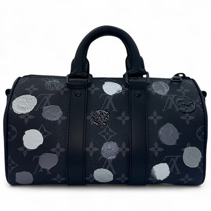 【LOUIS VUITTON】ルイヴィトン 草間彌生 キーポル・バンドリエール 25 2WAY ハンドバッグ ショルダーバッグ モノグラム・エクリプス